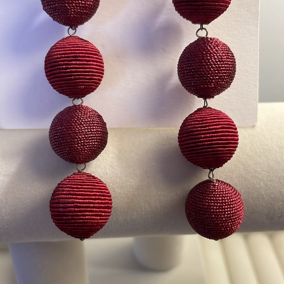 Suzanne Dai Gumball Drop Metallic/Silk Earrings - Picture 4 of 4